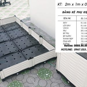 Chậu Ghép Thông Minh KT 200cm X 100cm X 23cm