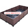 Chậu Ghép Thông Minh Màu Cafe KT 200cm X 100cm X 39cm Có Vách Ngăn Giữa